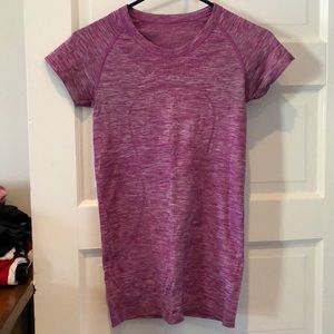 Lululemon Run Swiftly Short Sleeve Heathered Pink